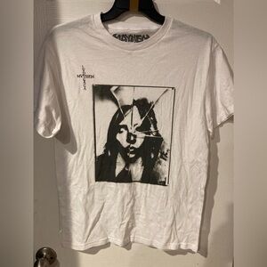 White Graphic Lady Gaga Mayhem T-Shirt Large
